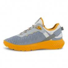 ECCO Sneaker ST.1 Lite Full Grain Nappa Leather/Textile Fabric grey/orange Women